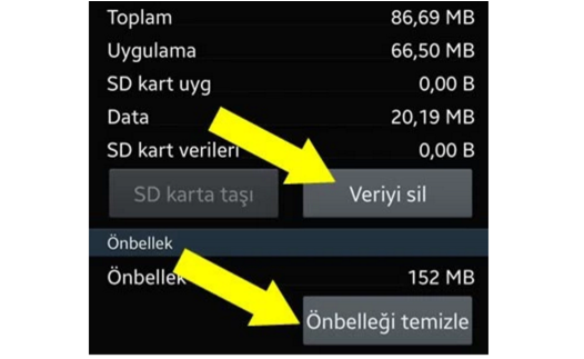 Ziyaret ettiğiniz internet sitelerini silmek