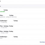 Facebook Hesabınız ile Giriş Yaptığınız Konumlar Bulma
